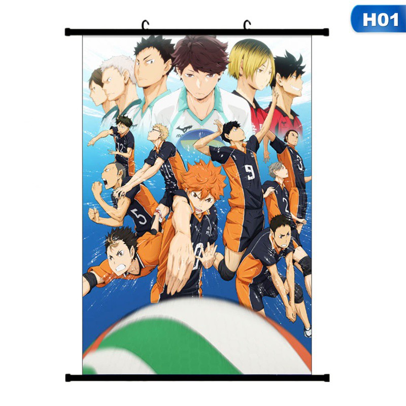 Tranh vải cuộn trang trí in hình anime Nhật Bản