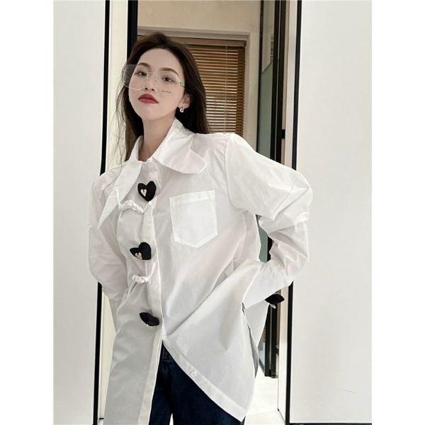 ÁO SƠ MI ĐÍNH TIM CÁCH ĐIỆU