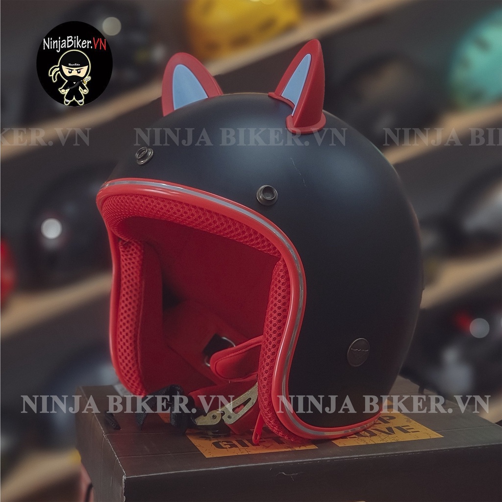 Siêu rẻ - Cặp tai mèo nhựa gắn mũ bảo hiểm siêu xinh kèm keo dán nhiều màu thoải mái lựa chọn - phụ kiện mũ bảo hiểm