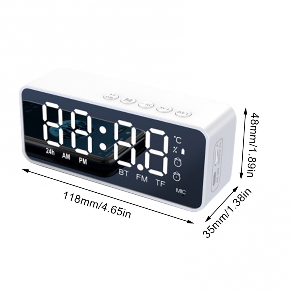 Loa Gương Bluetooth G50 Màn Hình Led | Đài FM - Tích Hợp Đồng Hồ - Báo Thức - Màn Hình Gương | BH 6 THÁNG