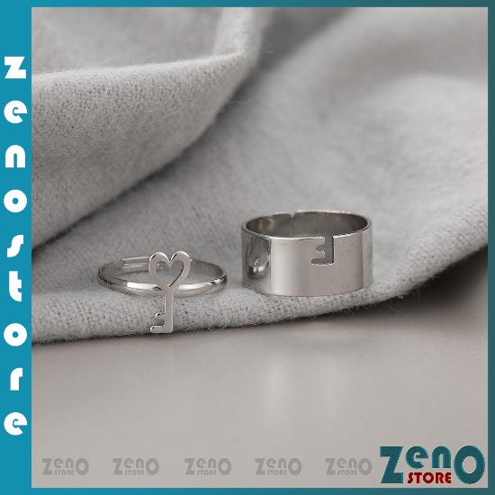 Nhẫn cặp chìa khóa ổ khóa N10, chất liệu hợp kim không gỉ