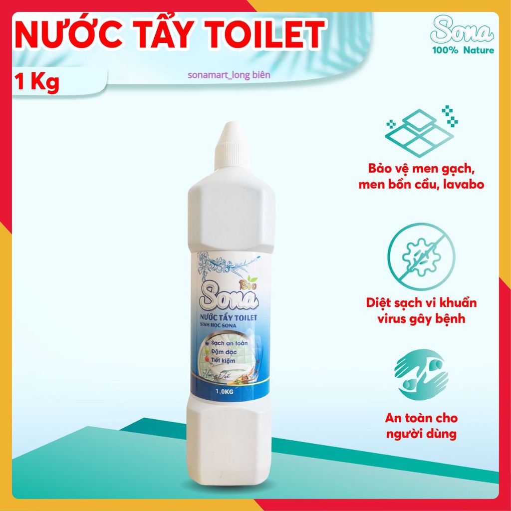 Nước Tẩy bồn cầu/ tẩy toilet sinh học SONA 1kg hương quế