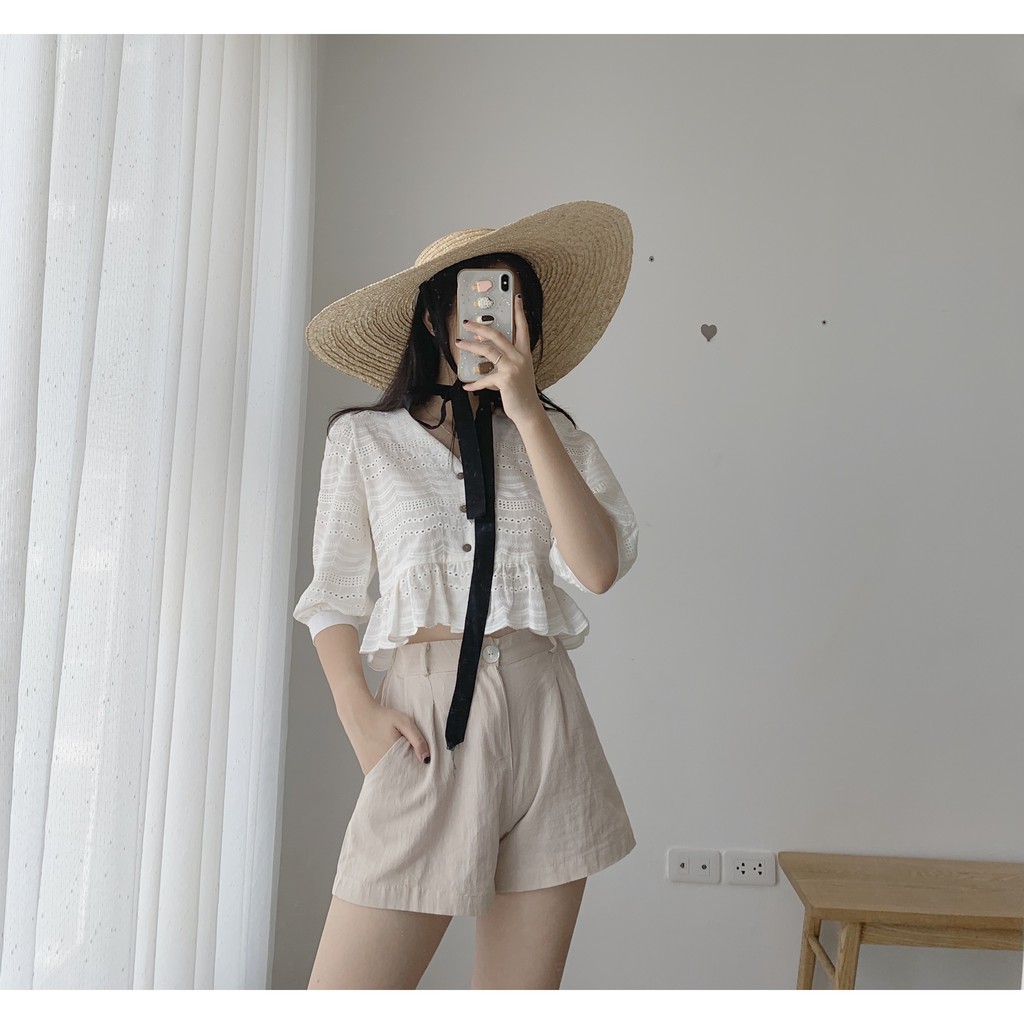 Quần đùi đũi nhăn QB166 1994closet | BigBuy360 - bigbuy360.vn