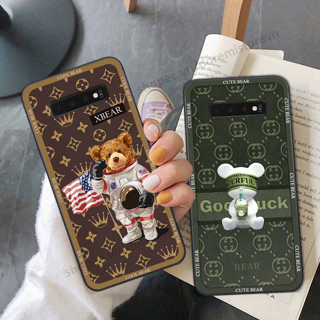 Ốp Samsung S10 / S10 5G / S10 Plus / S10+ cool cat dor@emon, cute bear, thương hiệu phong cách ốp lưng cao cấp