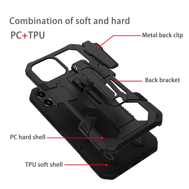 Ốp Điện Thoại TPU+PC Cứng Chống Sốc Có Giá Đỡ Cho OPPO A5 2020 A9 2020 A7 A5s A5 A3s A52 A72 A92 A31 A8 AX7 AX5s