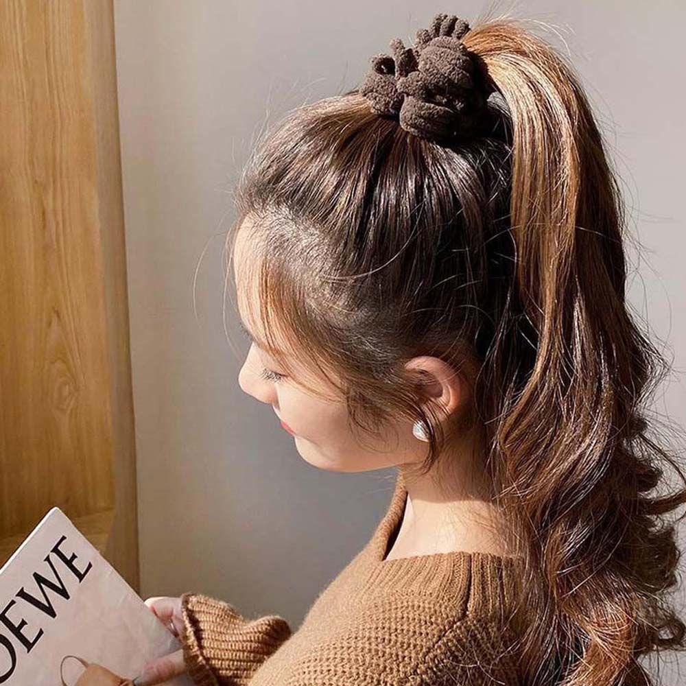 Dây Buộc Tóc Co Giãn Bằng Nhung Nhiều Màu Sắc Dành Cho Nữ