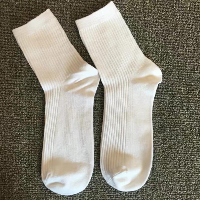Tất vớ cổ cao đen trắng nam nữ thể thao Unisex cao cấp dày dặn, Tất nam dệt thoi thoáng khí khử mùi hôi VINTINO TAT
