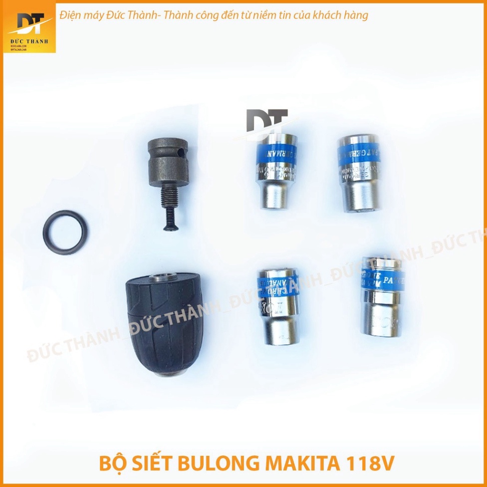 Chính hãng Máy siết Bulong, mở bu lông, vặn vít Makita. 118V 2 Pin không chổi than