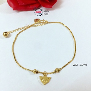 Lắc chân titan mạ vàng nữ c018 namoo jewelry