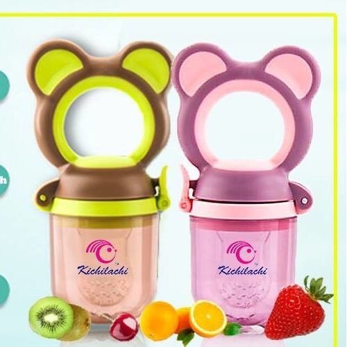 Túi nhai KI.CHI ăn dặm chống hóc có 3 túi nhai tặng kèm dây đeo