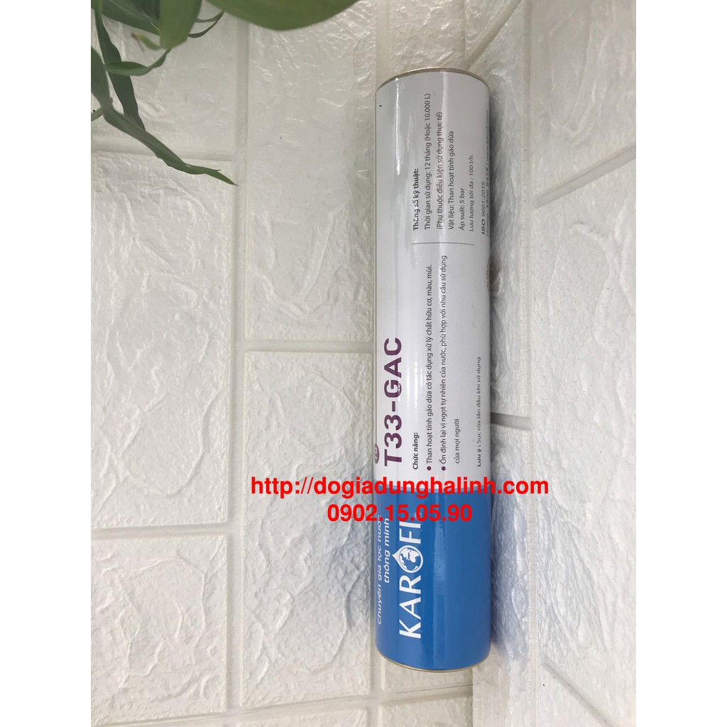 Lõi lọc nước số 5 Karofi T33-GAC, Chất liệu than hoạt tính