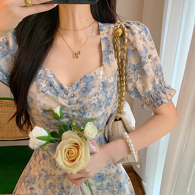Đầm IELGY ôm dáng họa tiết hoa thiết kế thời trang dành cho nữ