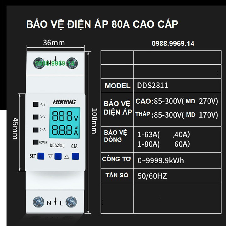 BẢO VỆ MẤT TRUNG TÍNH 80A CÓ MÀN HÌNH VÀ CÔNG TƠ ĐIỆN | BigBuy360 - bigbuy360.vn