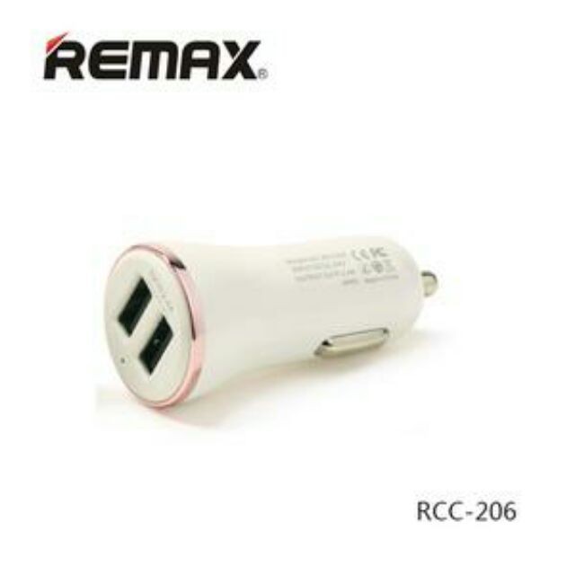 Tẩu Sạc Ô Tô Remax RCC-206 (2 cổng USB)- Tẩu Sạc Xe Hơi- Bảo Hành Toàn Quốc.