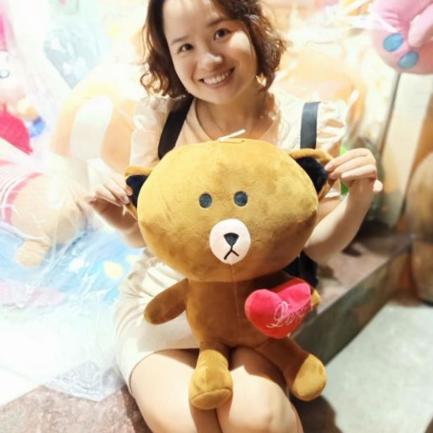 Gấu bông , gấu brown ôm tim 50cm