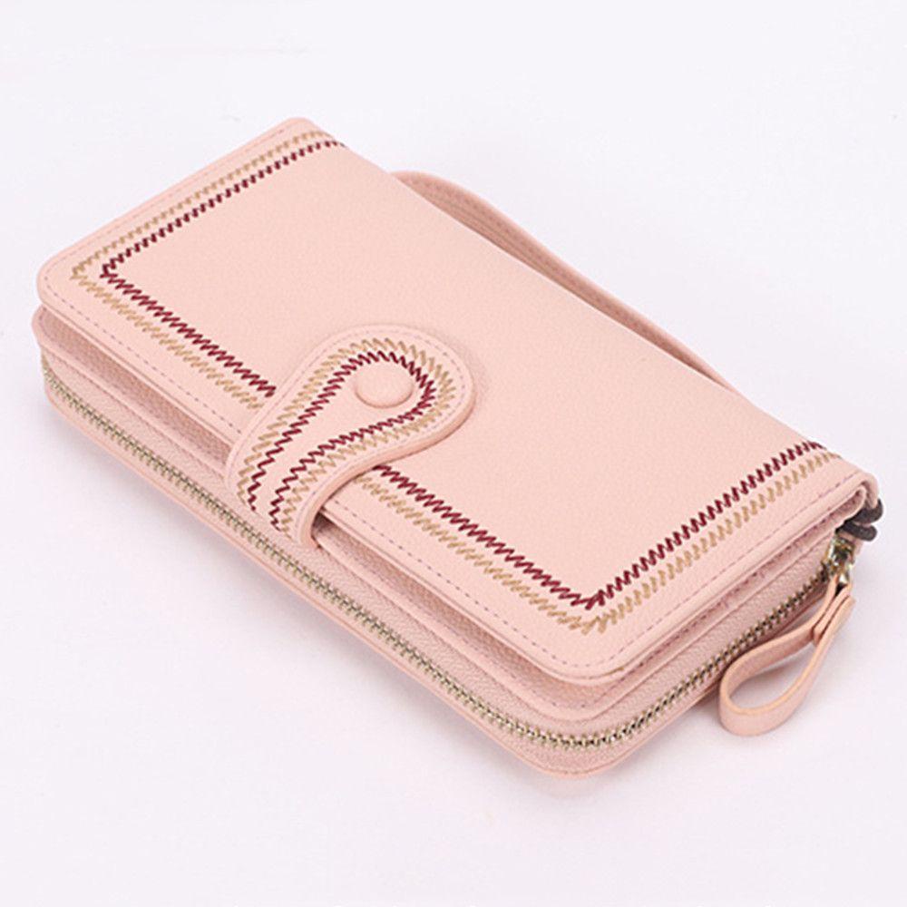 Ví Da Cầm Tay Có Khóa Kéo Thời Trang Cho Nữ