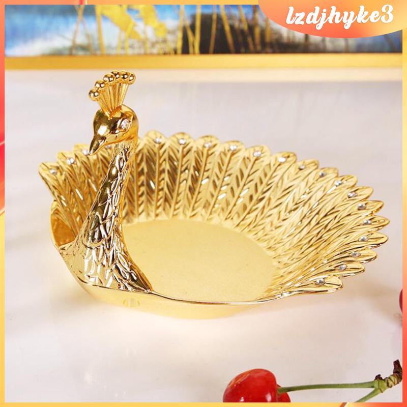 Khay Đựng Bánh Kẹo Tráng Miệng Hình Chim Công Sang Trọng lzdjhyke3