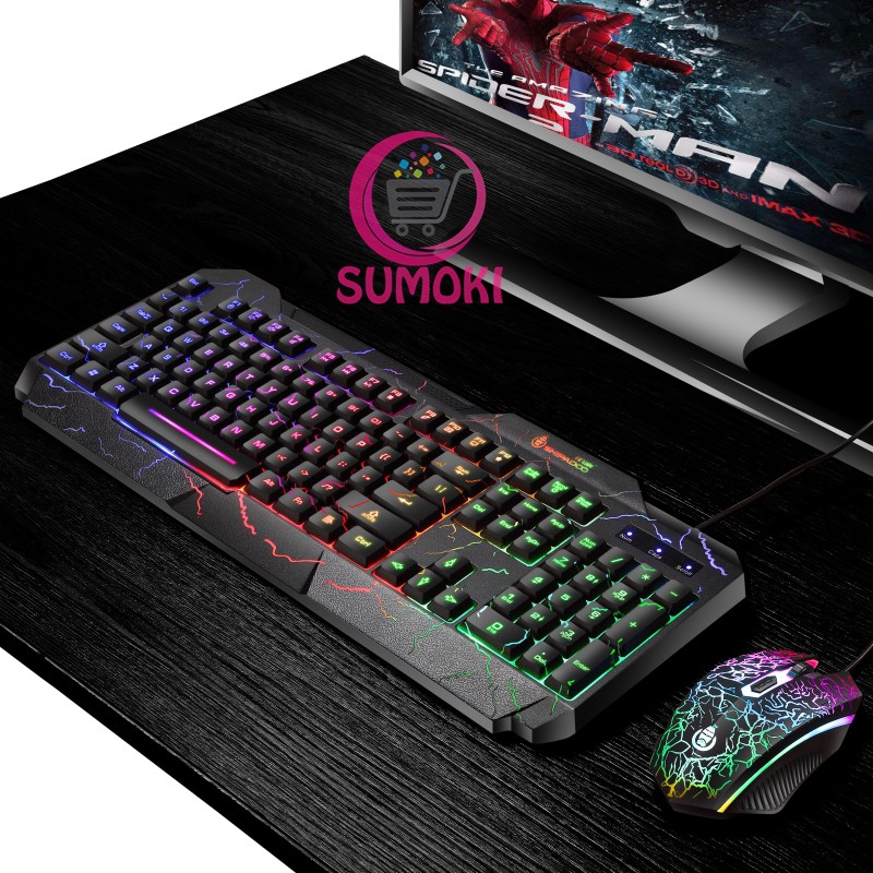 Bàn Phím Và Chuột Gaming D620 Space Warships chính hãng SHIPADOO - Led RBG | BigBuy360 - bigbuy360.vn