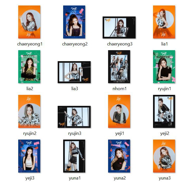 Bộ 16 ảnh mini poster 14x20 ITZY - IT'Z ME có in theo yêu cầu