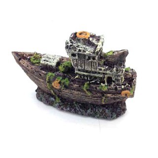 Mô hình tàu đắm - Thuyền đắm - Trang trí bể cá - Trang trí hồ thủy sinh