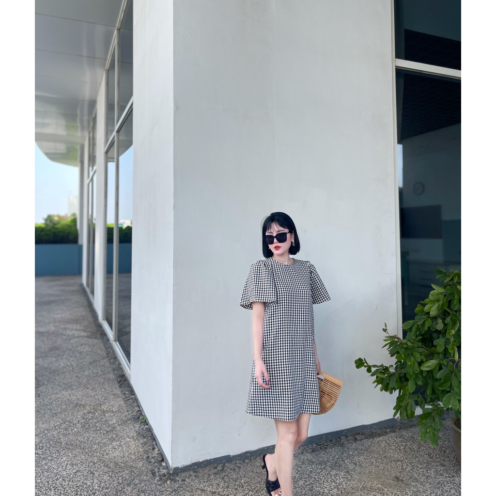 LIIN - Đầm Suông Nữ Trơn Tay Điệu Ruffle Sleeves Dress V00583 | BigBuy360 - bigbuy360.vn