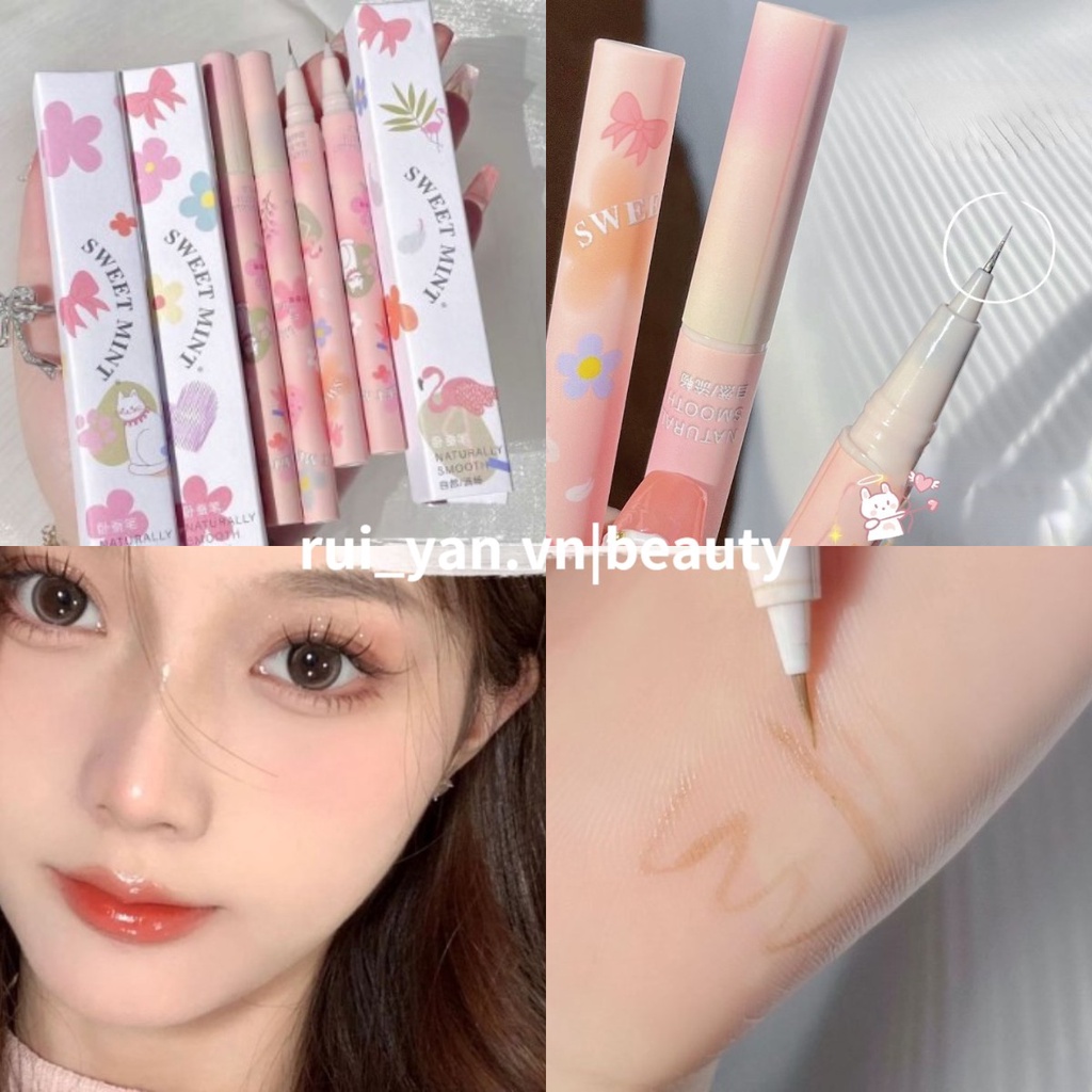 Bút kẻ bọng mắt và viền mi Sweet Mint Thỏ Hoa Naturally Smooth 2022