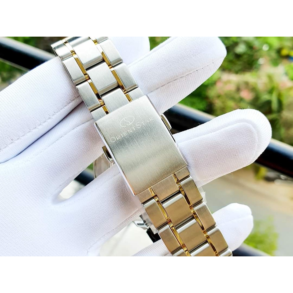 Đồng hồ nam chính hãng Orient Star Open heart Demi Gold RE-AT0004S00B - Máy Automatic - Kính Sapphire
