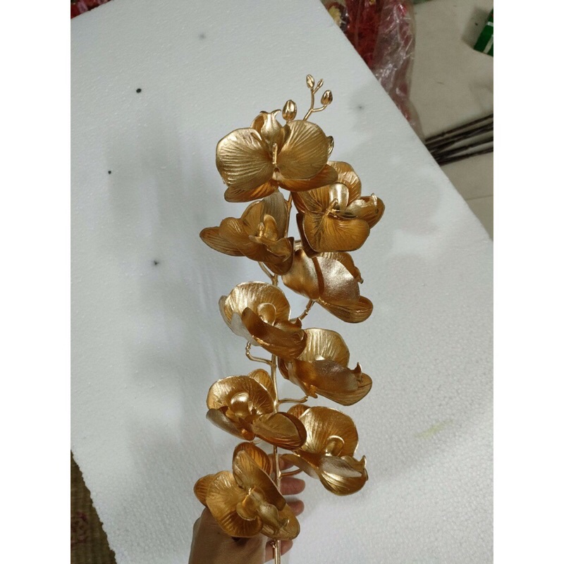 Cành rẻ quạt ,cành tim,thanh táo vàng dài 75cm dercor,trang trí siêu sang, hàng có sẵn tại kho