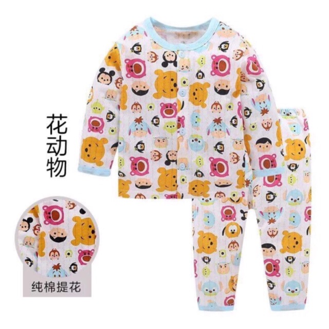 [Chọn mẫu - Đủ size] Bộ cotton giấy hàng xuất Nhật cho bé [cúc giữa sz 66-100 tương ứng 5-13kg]