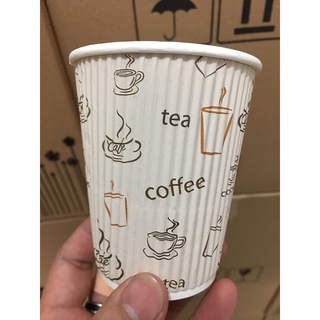 Lốc 10 Ly giấy cà phê uống nóng 270ml (mẫu ngẫu nhiên)
