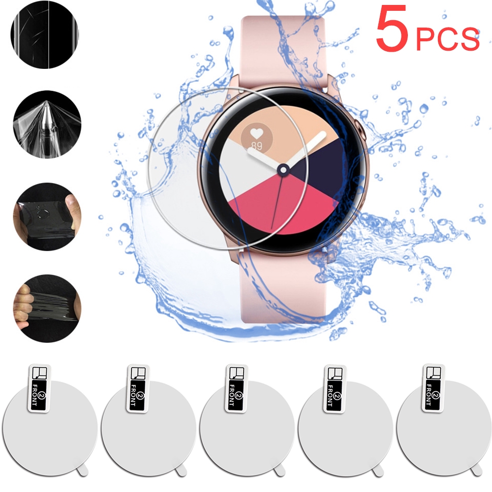 CHINK 5 Pcs Screen Protector for Samsung Galaxy Watch Active Flexible Film Soft HD TPU Clear Anti-Scratch Screen Protector Film