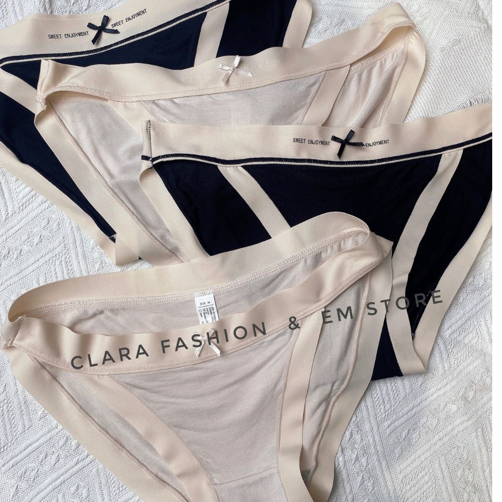 Set 4 Quần Lót Nữ Thun Lạnh Dáng Nửa Mông Sexy Freesize Q3