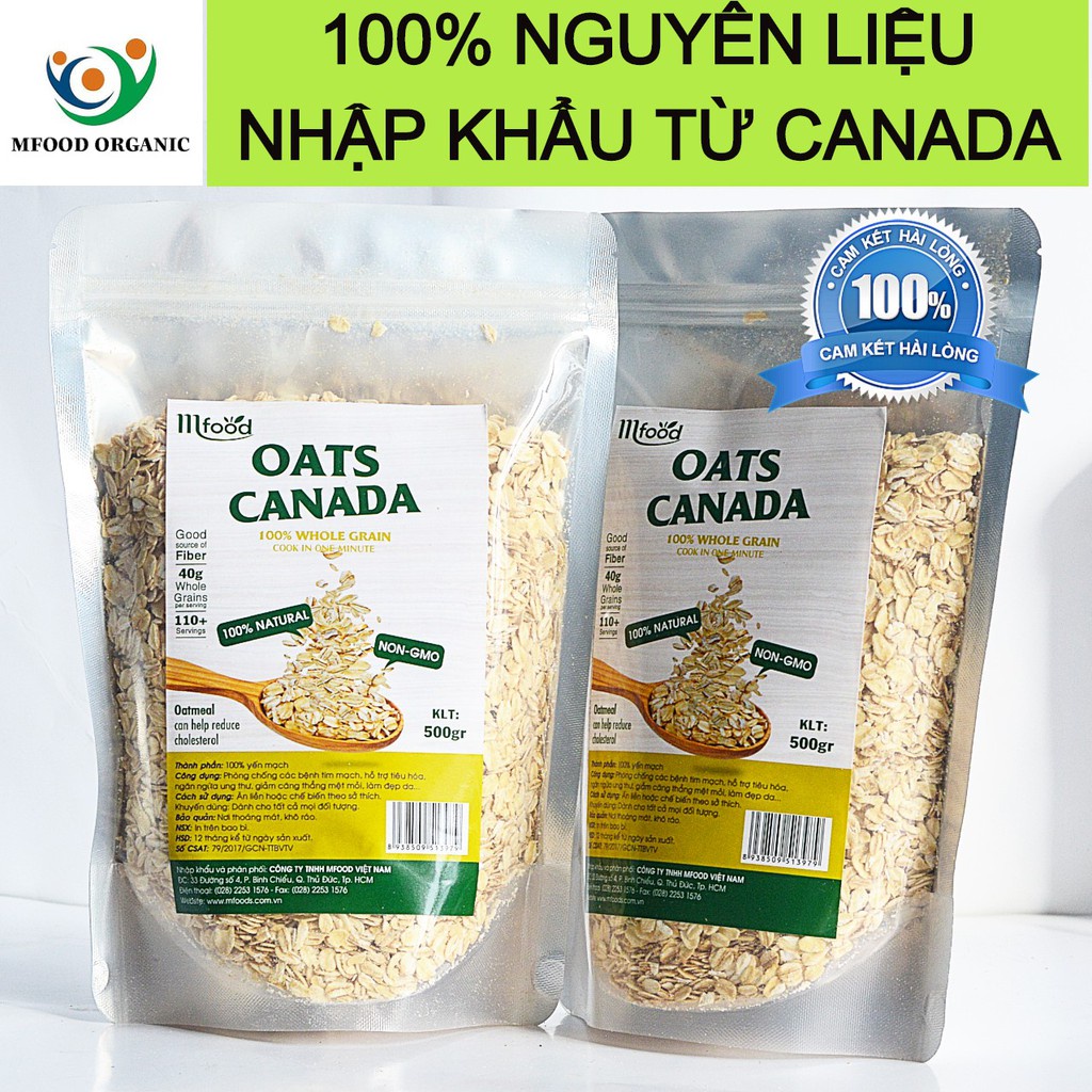 Yến Mạch Canada Cán Dẹp 1Kg