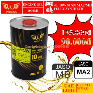 Nhớt Tổng Hợp Cao Cấp PETROL ONE 10W30 – API SN – 1000ml