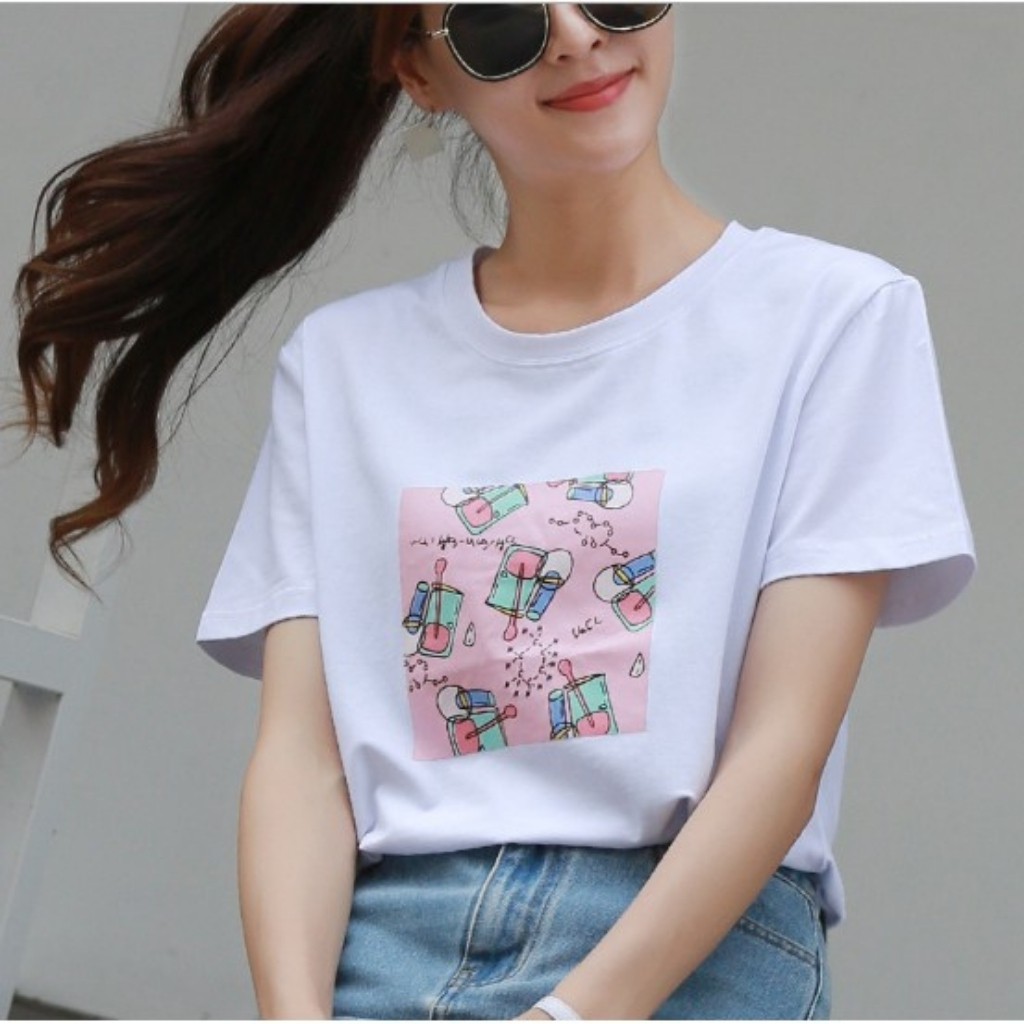 Áo Thun Nữ Tay Ngắn ATTN01, Áo Phông Cổ Tròn Ulzzang Nhiều Màu, Chất Thun Cotton Mềm Mịn Ysshop