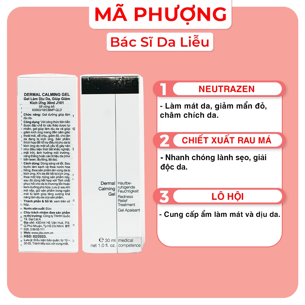 [CHÍNH HÃNG] GEL dưỡng dịu da giảm đỏ JEAN D'ARCEL DERMAL CALMING GEL
