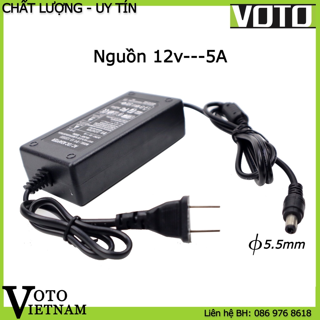 Nguồn 12v 5A adapter DC/AC có đèn báo dùng cho camera, modem wifi, đèn LED...