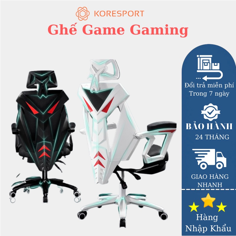 Ghế game gaming cao cấp mẫu ngả lưng có tay vịn nâng hạ xoay 360 làm việc, ngồi học -ghế Gaming hiện đại