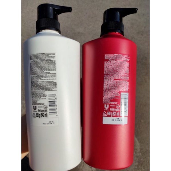 Combo Dầu gội đầu 640g + Dầu xả 620g TRESemmé Keratin Smooth Tinh dầu Argan và Keratin vào nếp suôn mượt