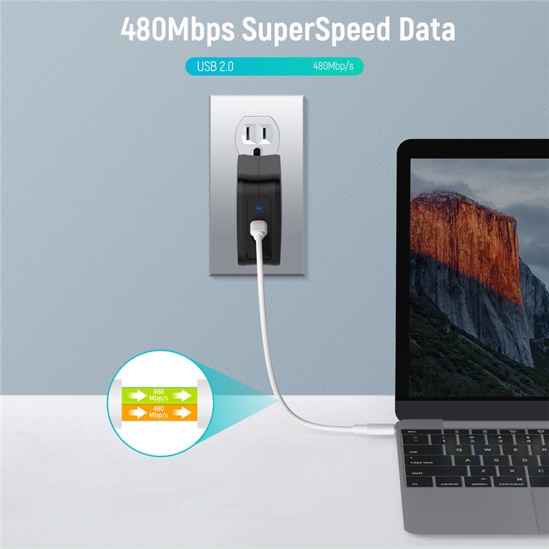Cáp sạc nhanh Kaxoe PD 60W cổng USB Type C