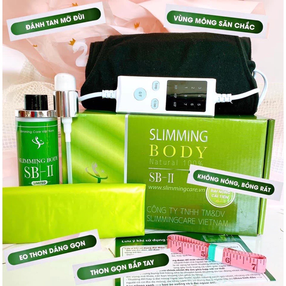 Bộ Đai Ủ Nóng Tan Mỡ Slimming SB2 Hàng Chính Hãng