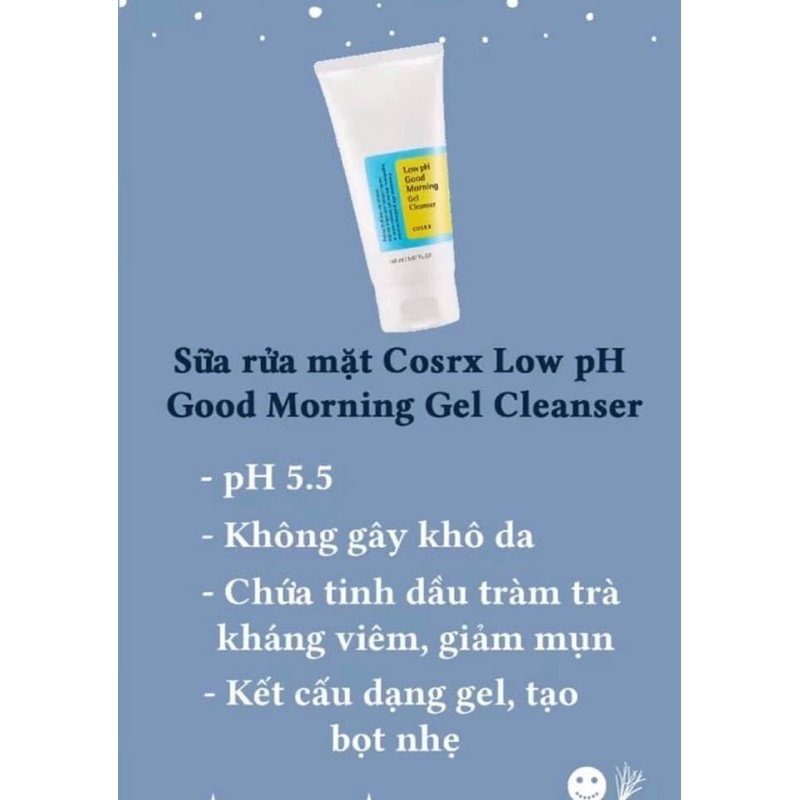 Sữa Rửa Mặt Cosrx Low pH Good Morning Gel Cleanser 150ml