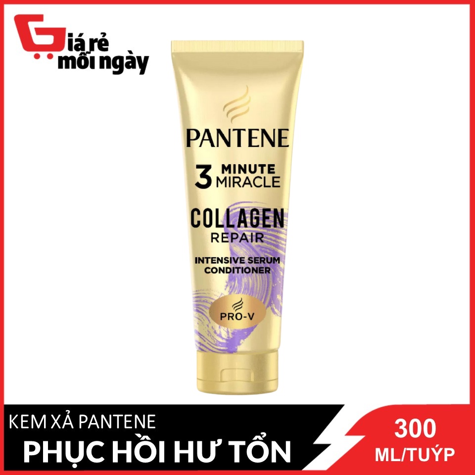 Dầu xả 3 phút diệu kỳ Pantene Phục Hồi Tóc Hư Tổn 300ml - Mẫu mới 2021