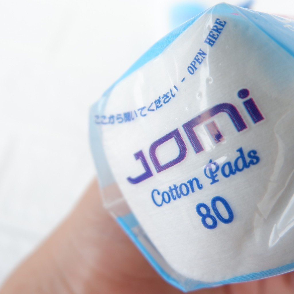 Jomi Bông Tẩy Trang Cotton Pad 100% cotton tự nhiên siêu thấm, siêu mịn, không gây xơ 80 Miếng