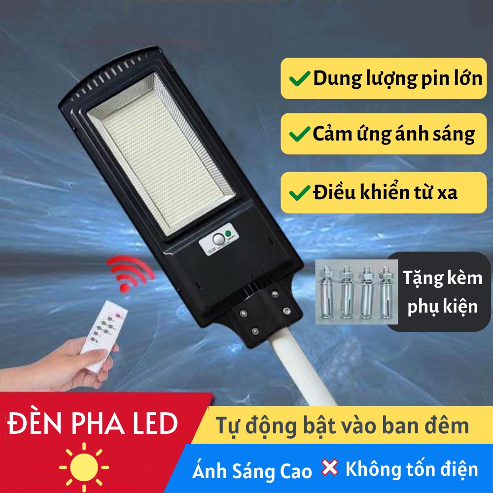 Đèn Năng Lượng Mặt Trời Solar Light Chống Bão, Chống Nước Ngoài Trời Siêu Sáng Đèn Led Akio