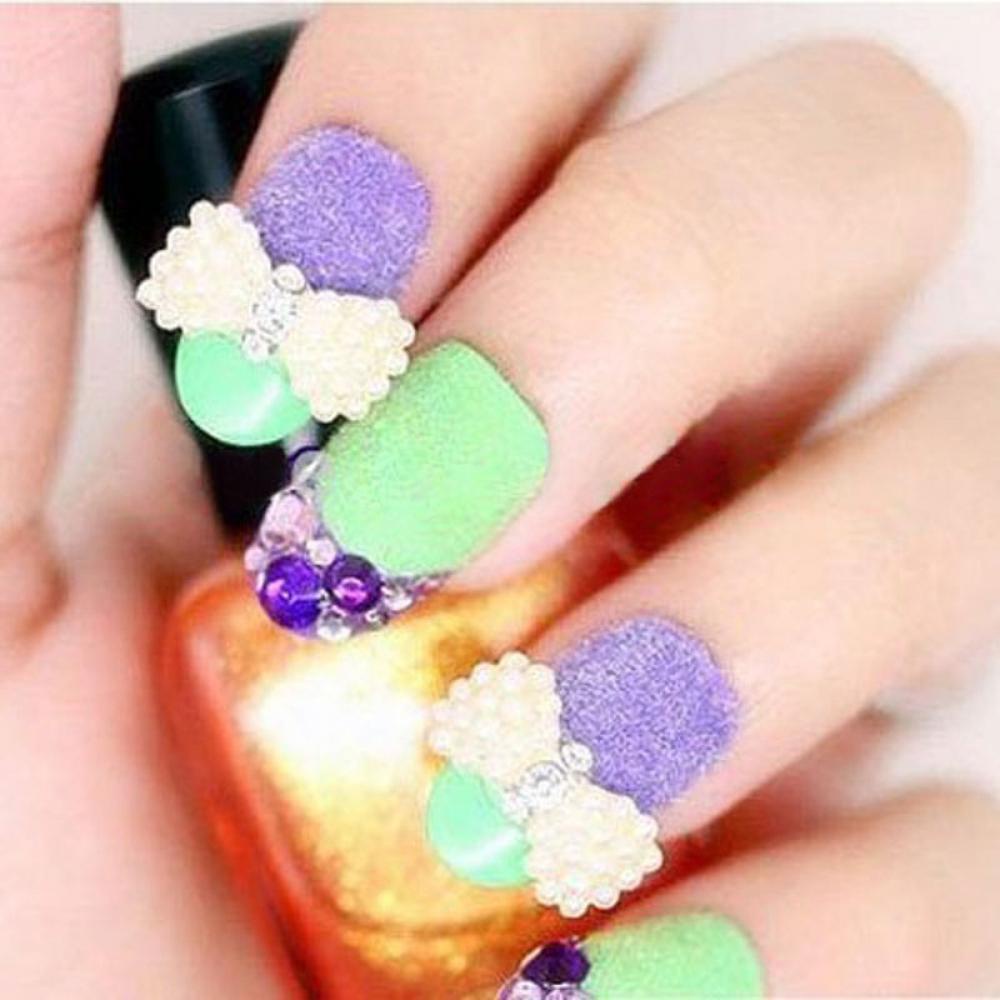 Set 1200 Hạt Nhựa Nhiều Màu Đính Móng Nghệ Thuật