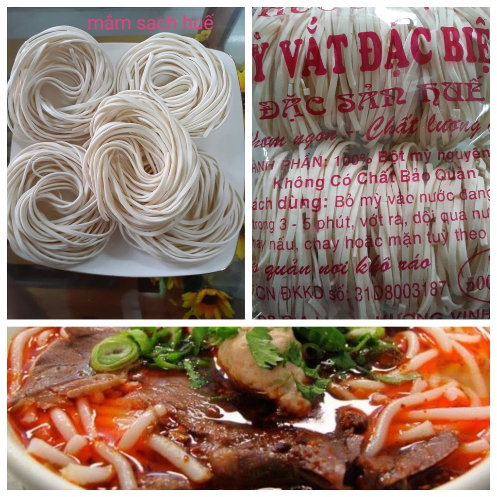 [Mã SKAMLTSM9 giảm 10% đơn 99K] Bánh Canh Khô Huế (Mì Vắt) Loại Đặc Biệt NỬA KG (500GR)