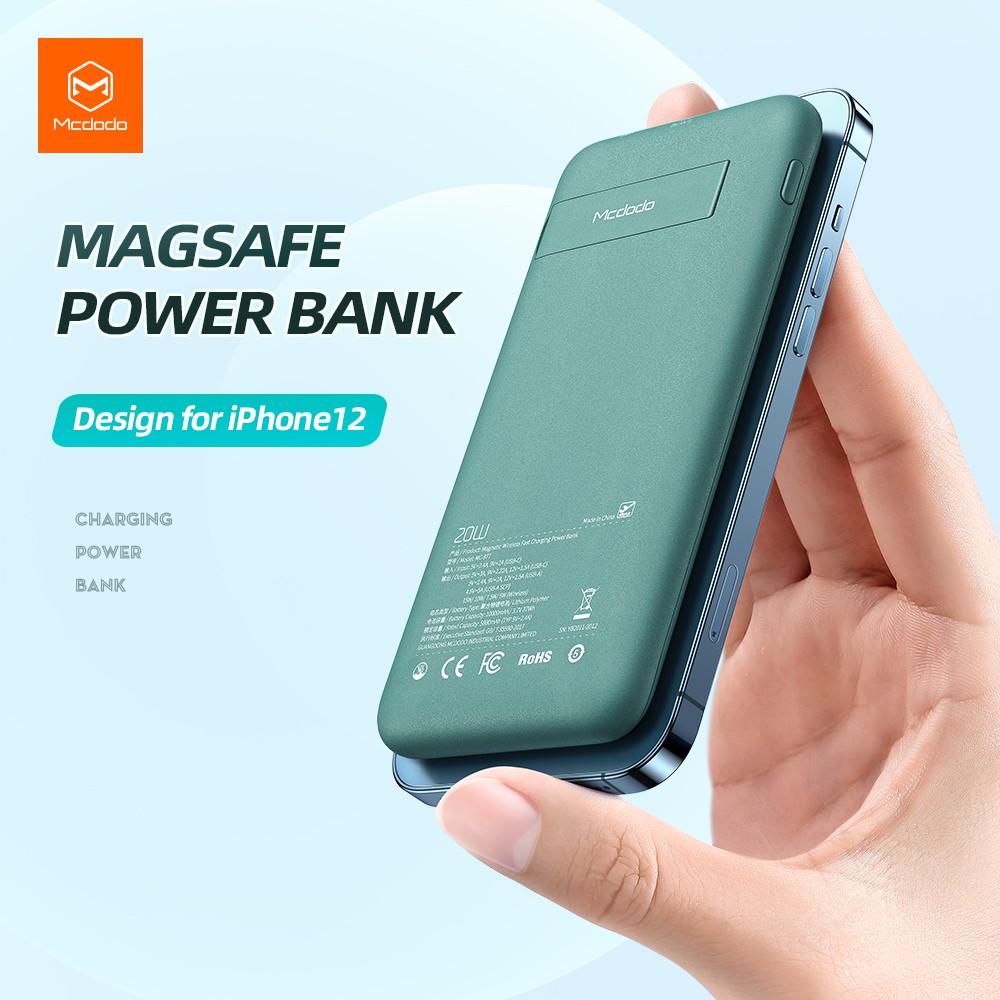 Bộ Sạc Không Dây Mcdodo 15W 10000mAh Cho iPhone 12 Mini Pro Max 11 Xr 8plus