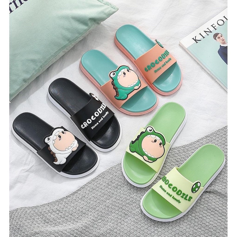 Dép Quai Ngang Unisex Cao Su Mềm Êm