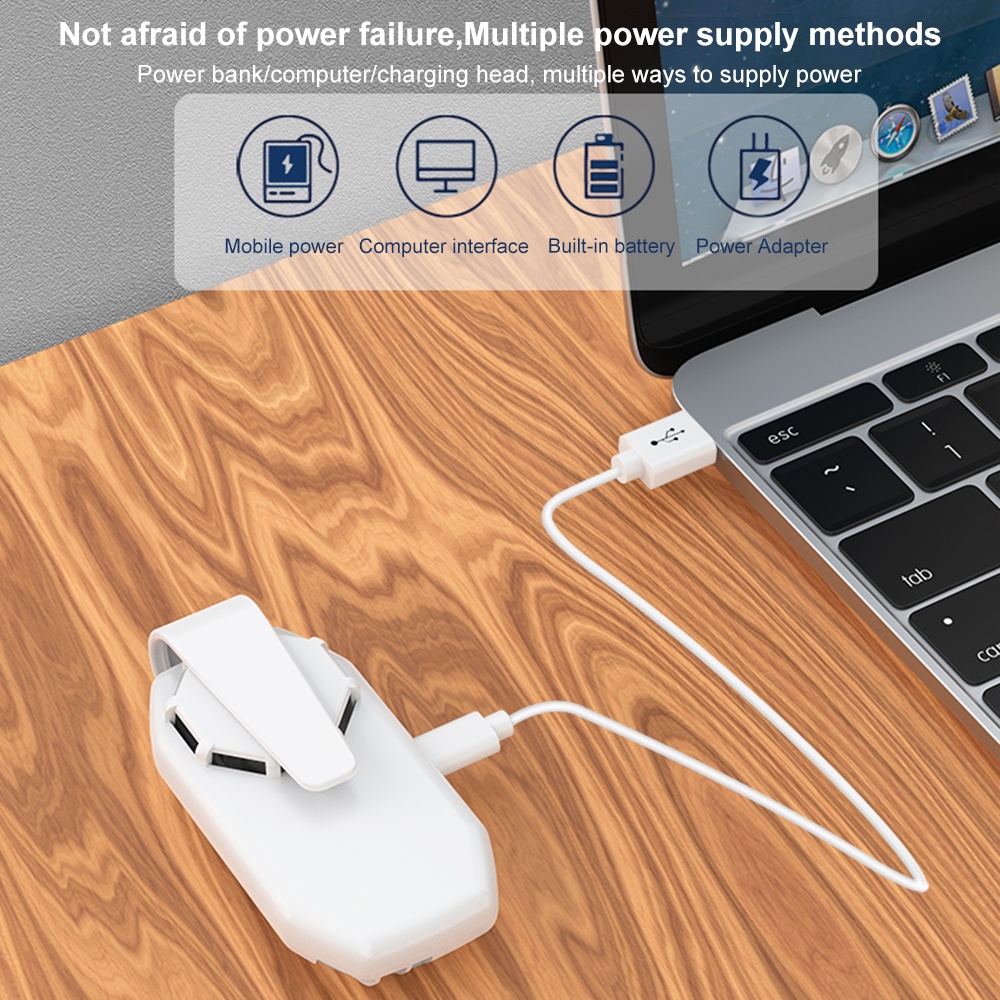 Quạt Usb Mini Có Kẹp Đeo Khẩu Trang Bảo Vệ Sức Khỏe Có Thể Tái Sử Dụng